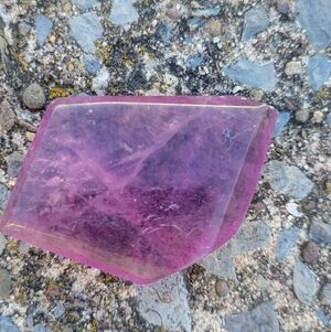 Purple Gemstone Flourite octahedron Crystal